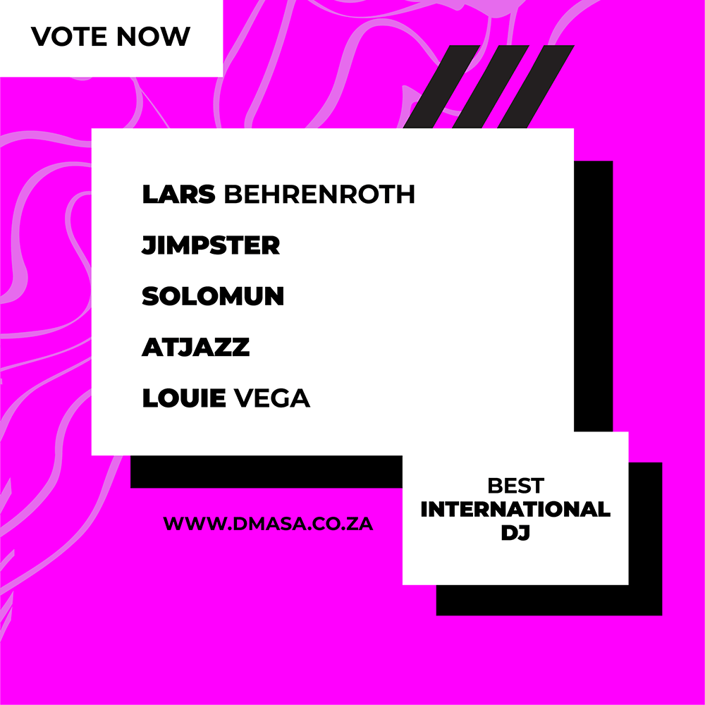 Lars Behrenroth nominated in two South African Dance Music Awards categories!