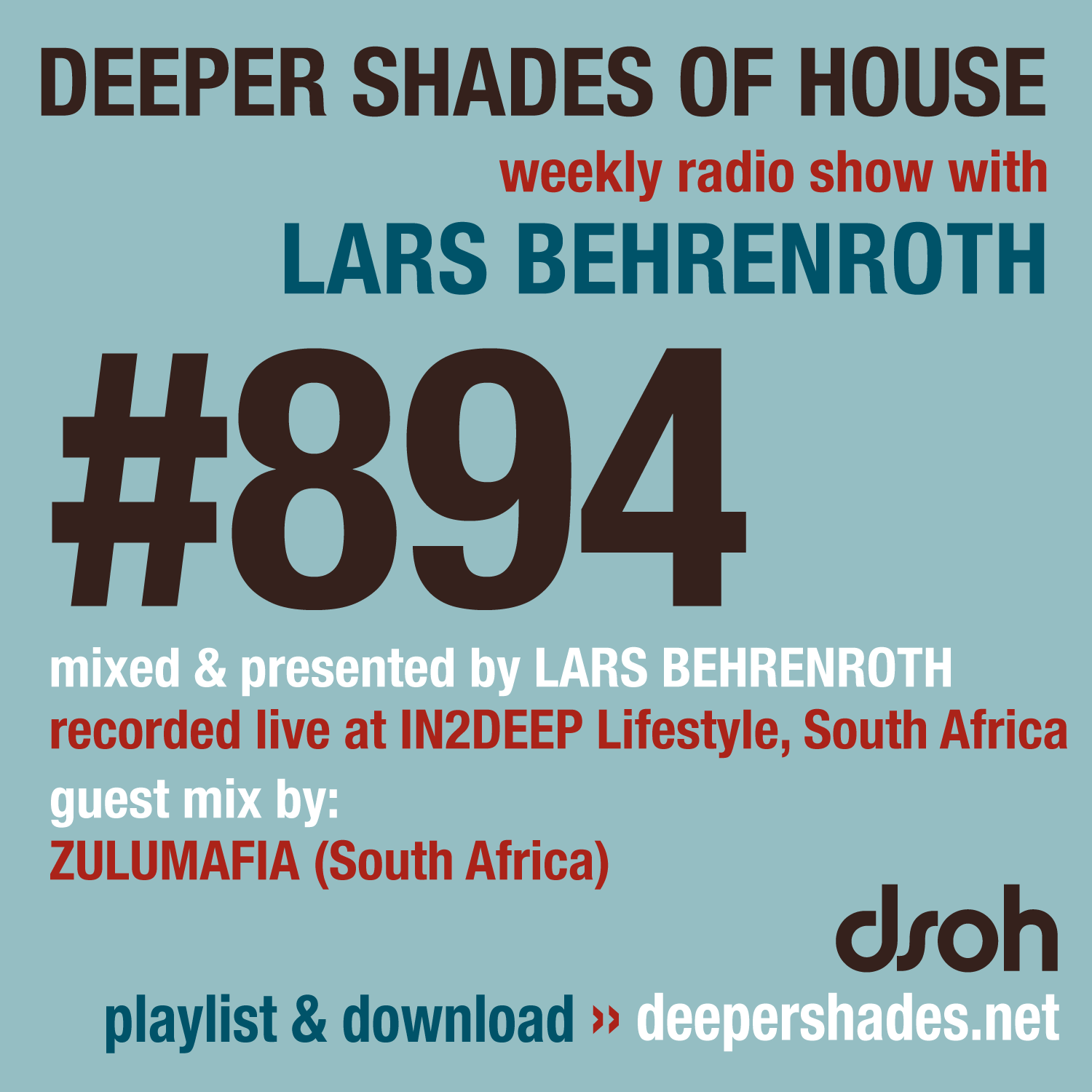 Deeper Shades of House Episode 894 Cover Art - Deep House Radio Show