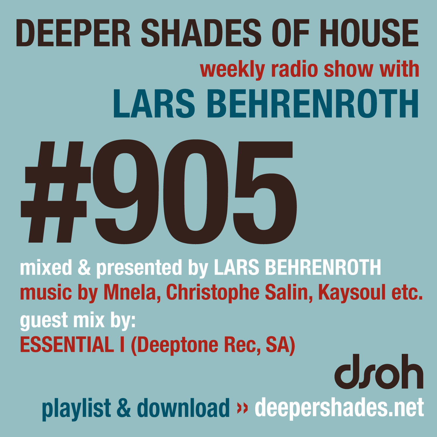 Deeper Shades of House Episode 905 Cover Art - Deep House Radio Show