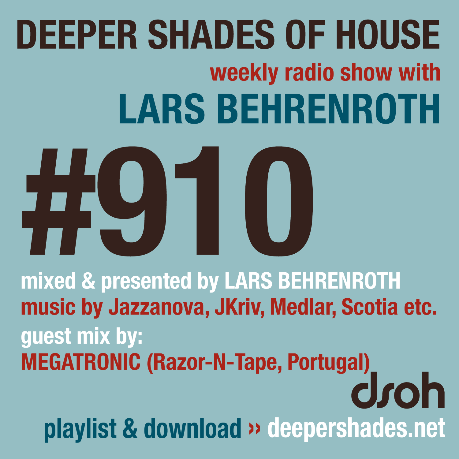 Deeper Shades of House Episode 910 Cover Art - Deep House Radio Show