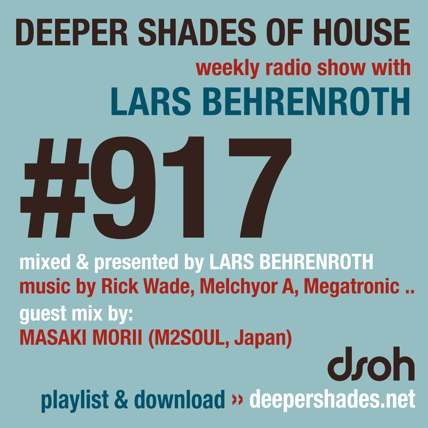 Deeper Shades of House Episode 917 Cover Art - Deep House Radio Show