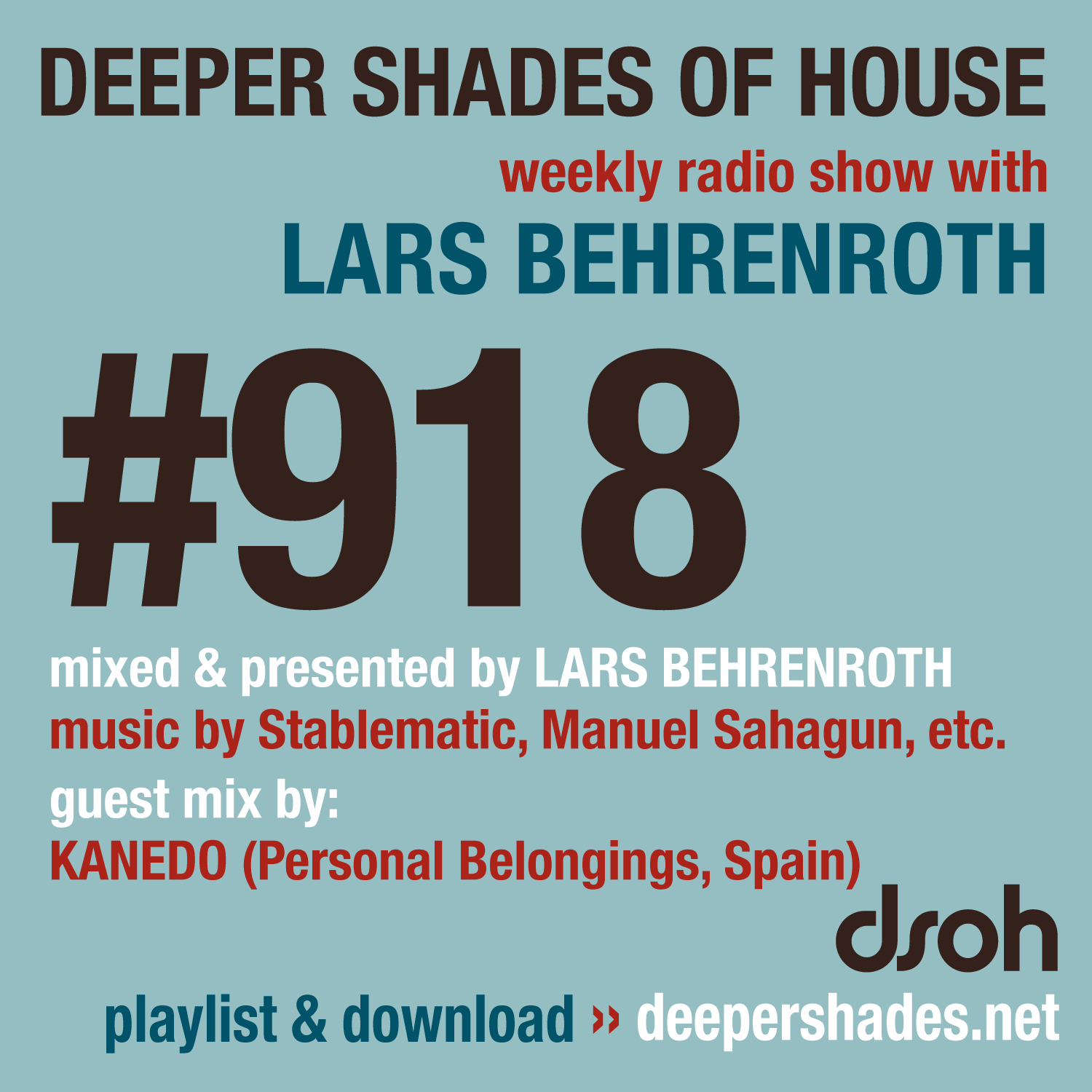 Deeper Shades of House Episode 918 Cover Art - Deep House Radio Show