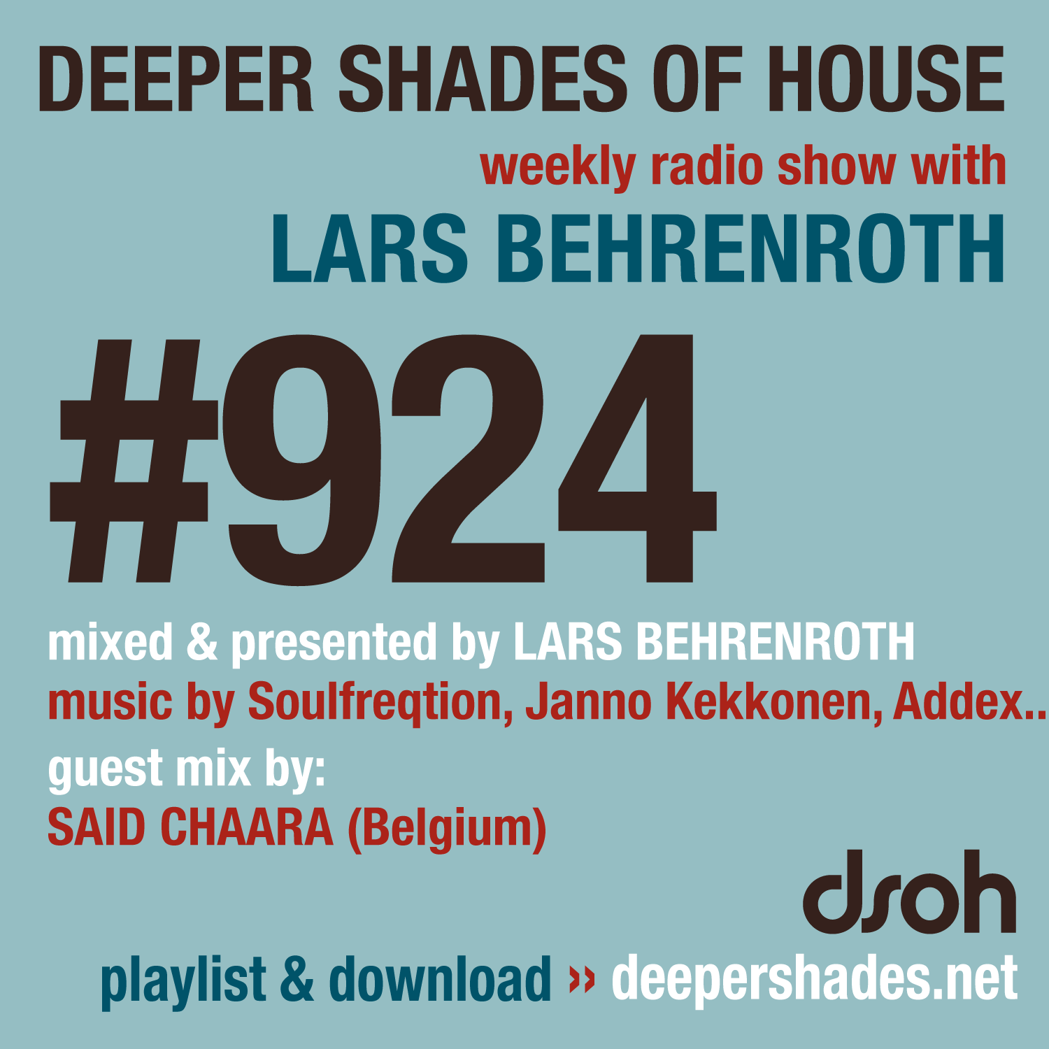 Deeper Shades of House Episode 924 Cover Art - Deep House Radio Show