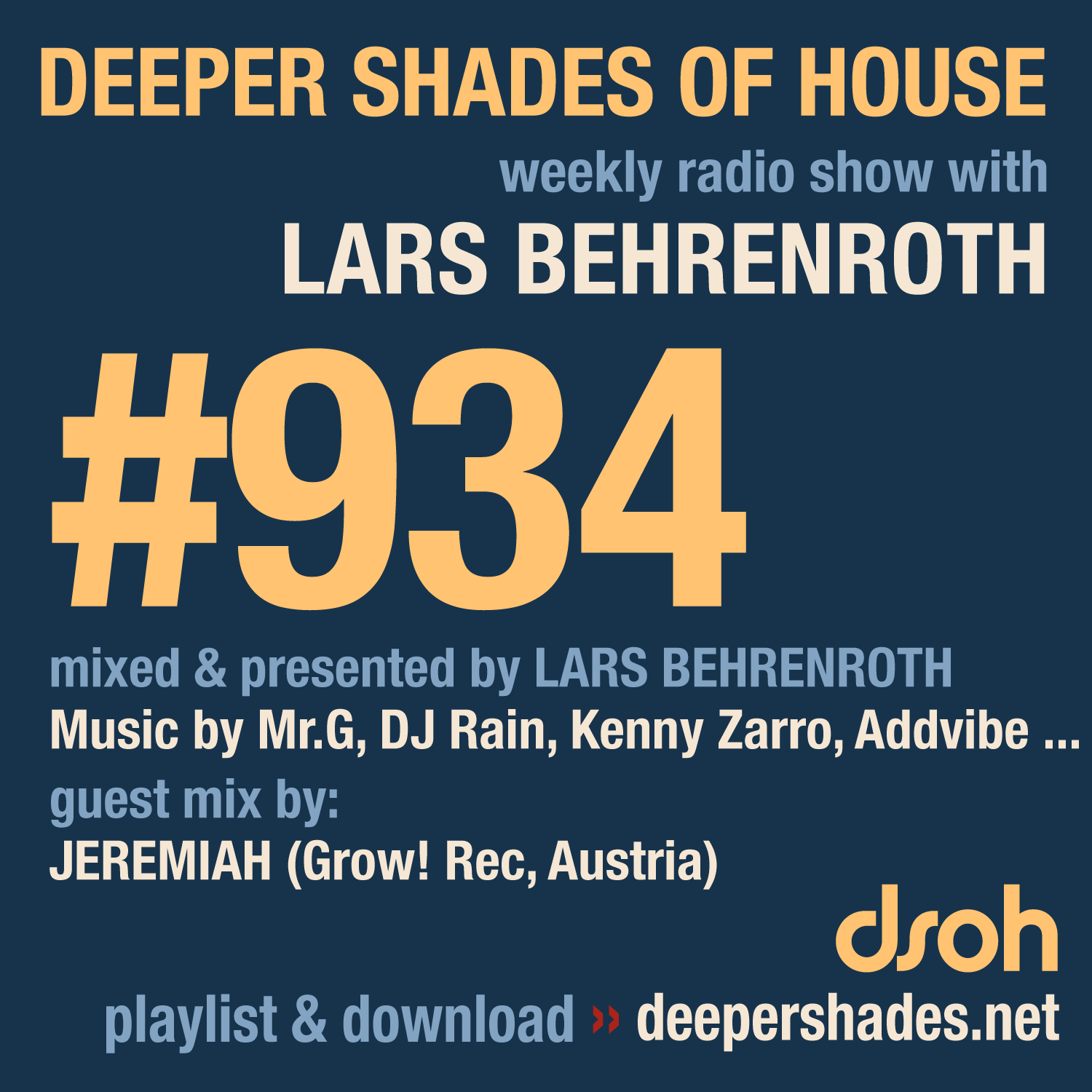 Deeper Shades of House Episode 934 Cover Art - Deep House Radio Show