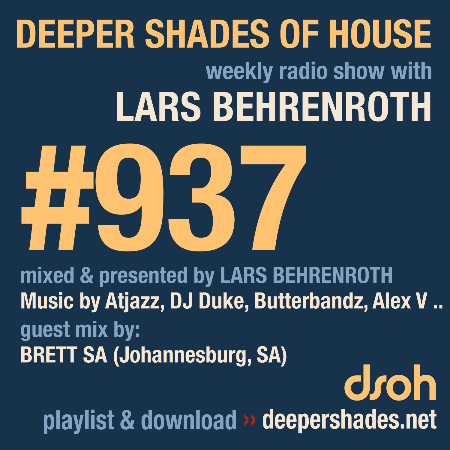 Deeper Shades of House Episode 937 Cover Art - Deep House Radio Show