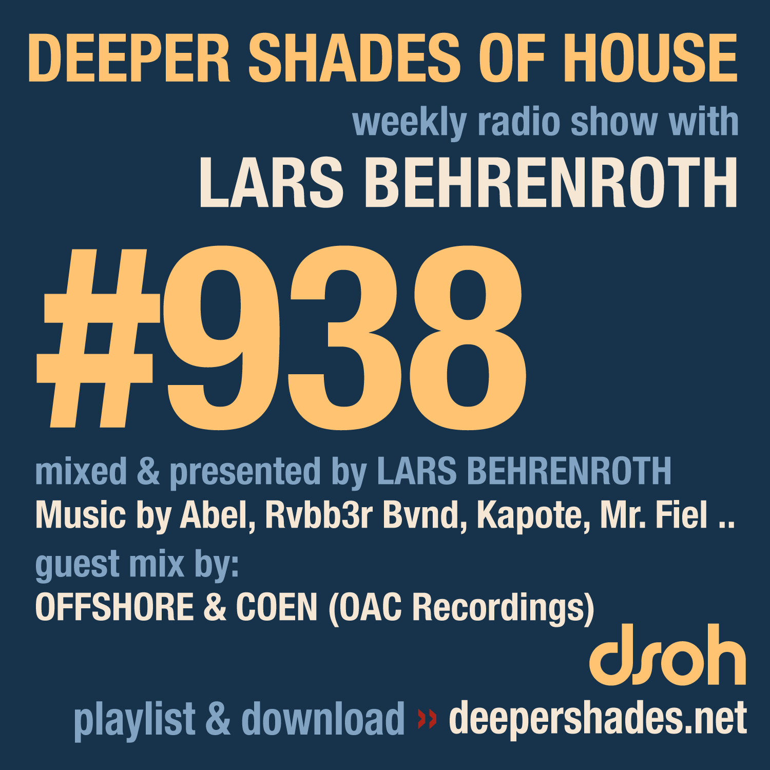 Deeper Shades of House Episode 938 Cover Art - Deep House Radio Show