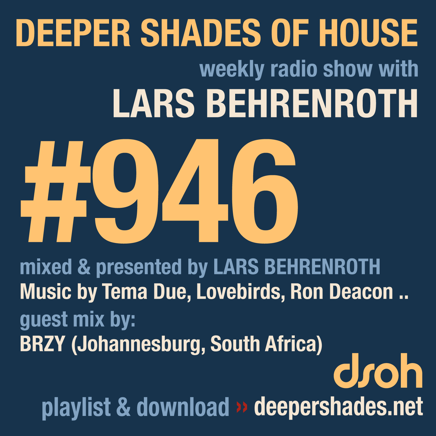 Deeper Shades of House Episode 946 Cover Art - Deep House Radio Show