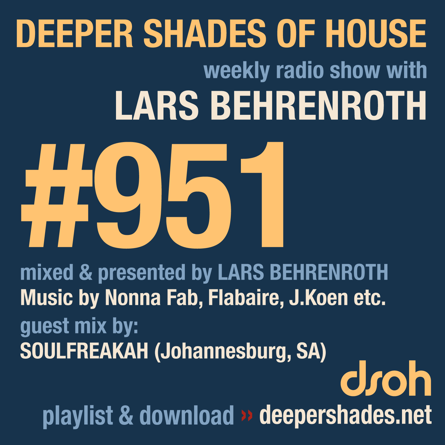 Deeper Shades of House Episode 951 Cover Art - Deep House Radio Show