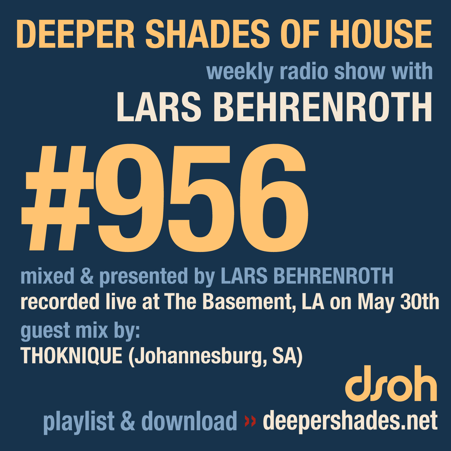 Deeper Shades of House Episode 956 Cover Art - Deep House Radio Show
